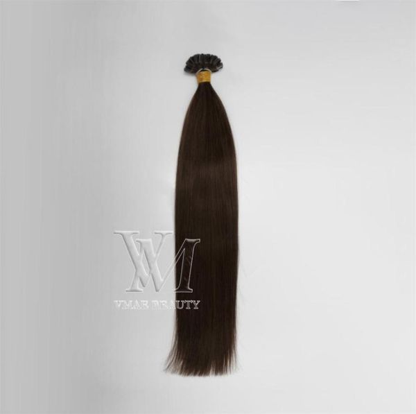 VMAE Top Burmese Natural Color 100g Straight Prebonded Colorful 100G Keratin I U Flat Tip Keratin Nail Human Hair Extension19366539457688