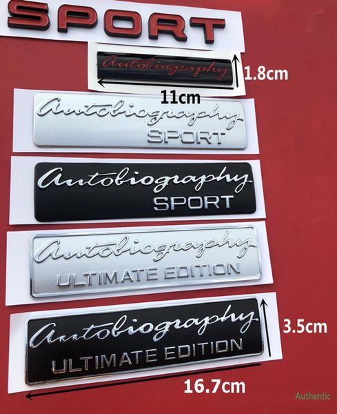 Handschrift SV Autobiography Ultimate Edition SPORT Emblem Bar Badge für Range Rover Executive Limited Kofferraum-Logo-Aufkleber 8550484