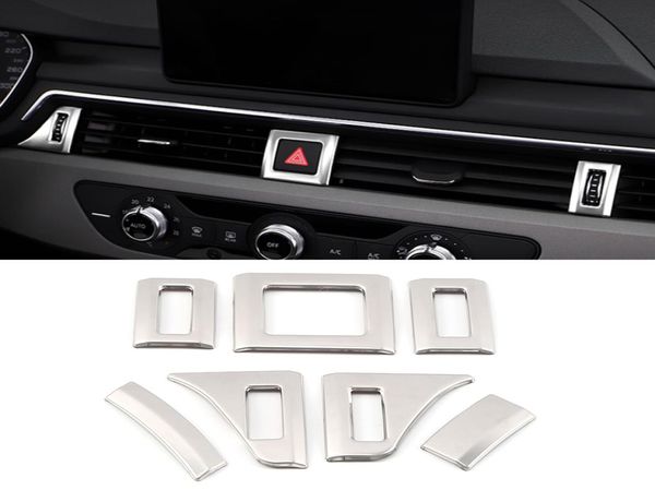 Accessori auto In Acciaio Anteriore Air Vent Uscita Trim Adesivo Cornice di Copertura Decorazione di Interni per A4 A5 S4 S5 B9 2017-20201087445