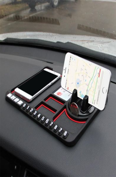 Tapete antiderrapante multifuncional para carro, suporte para telefone automático, antiderrapante, pegajoso, painel de montagem de telefone, silicone, dashboard9969735