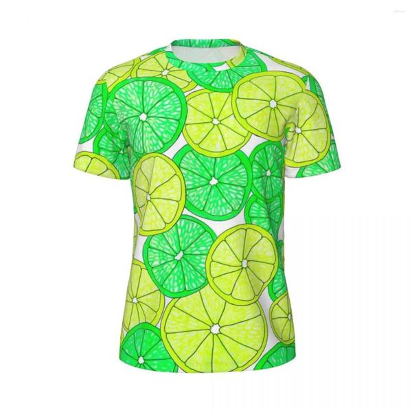 Herren T-Shirts Zitrone und Limette Sportbekleidung T-Shirt Sommer helle Zitrusfrüchte Vintage T-Shirts Mode T-Shirt für Herren Design Tops Plus