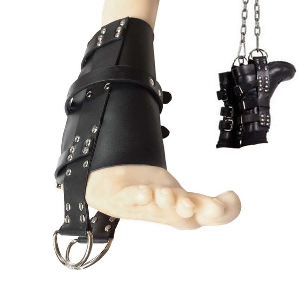 Bdsm Bobdage Set Hang Foot Harness Fetisch Restrizioni in pelle Giochi Sospensione SM Giocattoli adulti del sesso per coppie