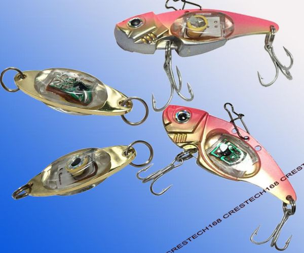 Novidade Iluminação Isca De Pesca De Metal VIB Iscas Elétricas De Pesca Iscas De Metal Colher De Pesca Isca Dura Lâmina De Baixo Manivela Isca Trebl3536751