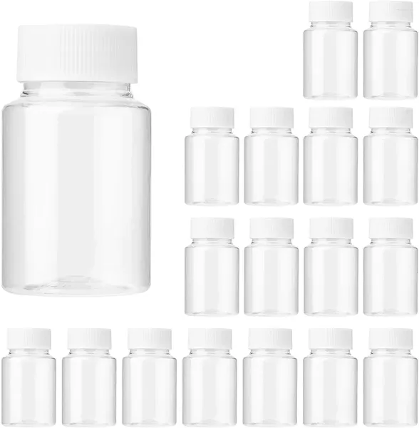 Bottiglie di stoccaggio 10 pezzi 15ml/20ml/30ml/50ml/100ml Fiale con sigillo riutilizzabile Contenitore per reagenti Tappo a vite in plastica