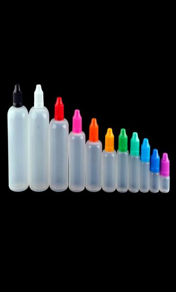 E cig ejuice eliquid boş yağ şişesi plastik damlalık şişeleri 3ml 5ml 10ml 15ml 20ml 30ml 50ml 100ml 120ml Çocuk geçirmez kapak w2188430