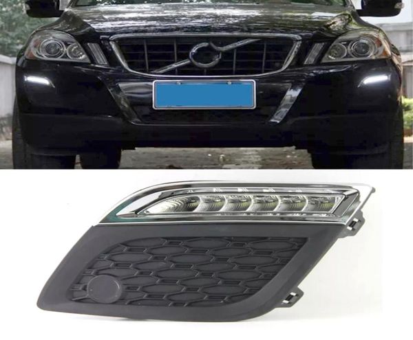 XC60 2012 2012 2013 için 1 Çift LED Gündüz Koşu Işığı LED DRL LED gün ışığı karartma fonksiyonu ile 74233337