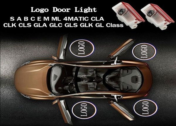 2 PCS Logotipo LED Porta Luz de cortesia Projetor laser Ghost Shadow para Mercedes-7571164