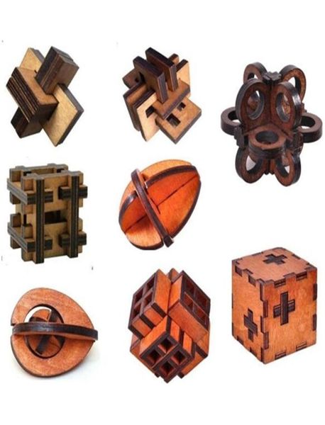 Classico rompicapo in legno IQ Puzzle in legno con bava di legno per adulti e bambini X0522251a9393517