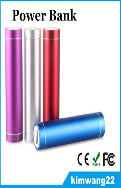 Banco de potência de metal colorido portátil 2600mAh quadrado PowerBank carregador de bateria de backup de emergência externo para telefones celulares Samsung S77195586