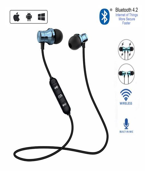 XT11 Auricolari sportivi Bluetooth Auricolari wireless Cuffie magnetiche con microfono Cuffie con cancellazione attiva del rumore per telefoni Musica Bass1916319