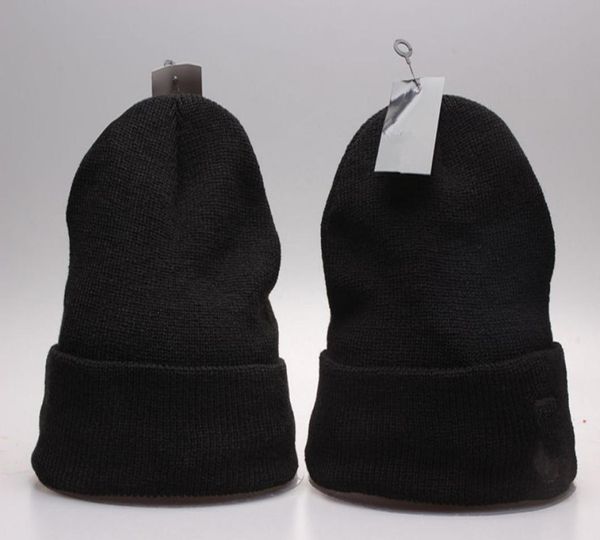 Gorro de malha de inverno feminino quente bonés preto branco azul 0026624497