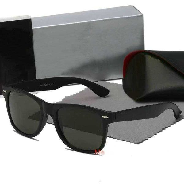 Rays Klassische luxuriöse quadratische Sonnenbrille für Herren, Acetatrahmen mit schwarzen Gläsern, Sonnenbrille für Damen, UV400, Schildpattfarbe, mit Box 2140