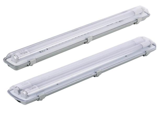 crestech Basi integrate commerciali per esterni Cablate 4 Ft Vapore impermeabile Resistente all'acqua Antiappannante Apparecchio LED IP54 T8 Tubo LED 7348425