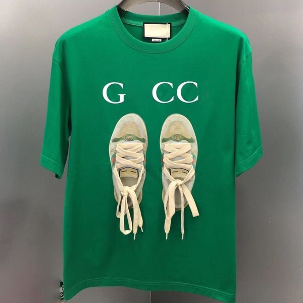 T-shirt Designer Scarpe stringate T-shirt taglie forti Moda tendenza sciolta da uomo estiva, tutti abbinati a Instagram Coppie maschili e femminili con mezza manica dalla s alla 6xl