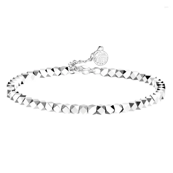 Bangle 925 Sterling Silver Brilhante Bola Irregular Pulseiras de Mão Feminina Designer de Luxo Acessórios de Jóias