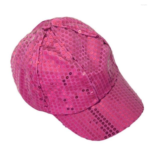 Cappellini con paillettes Cappello da baseball con paillettes Cappelli colorati con paillettes Berretto unisex per feste Costume da esterno regolabile Danza Gorra