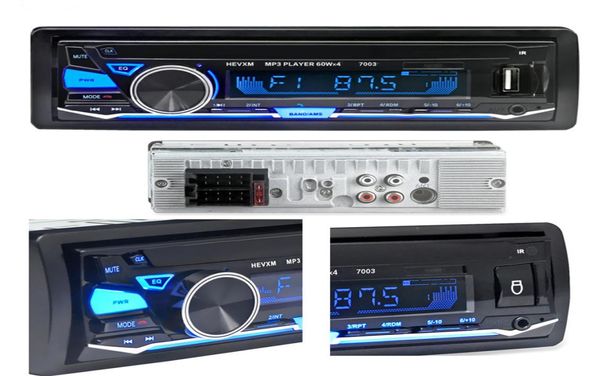 12V Bluetooth Car Radio Player Estéreo FM MP3 Áudio 5VCharger USB SD MMC AUX Auto Electronics InDash Autoradio 1 DIN NO CD9231974