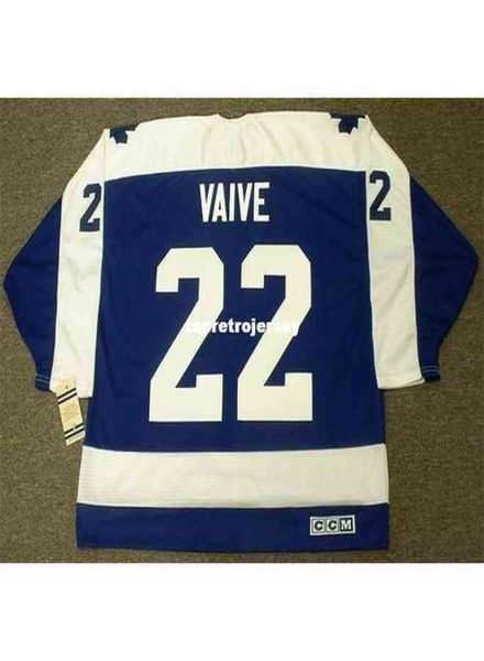 Maglia da hockey retrò economica intera da uomo Rick Vaive 1984 Ccm8048004