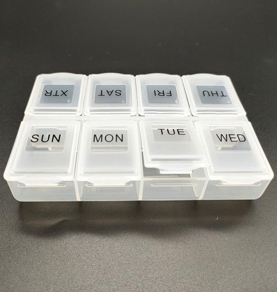 2021 Healthy Care Daily Medicine Pill Box Organizer Sort 8 Days Weekly HolderContainer Tablet Vitamin Supplement Storage Cases Tr6183913