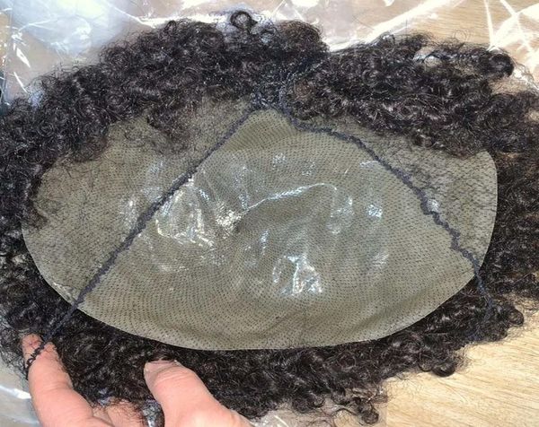 15mm afro onda 1b completo plutônio peruca dos homens indiano remy unidade de cabelo humano para preto entrega expressa9873155
