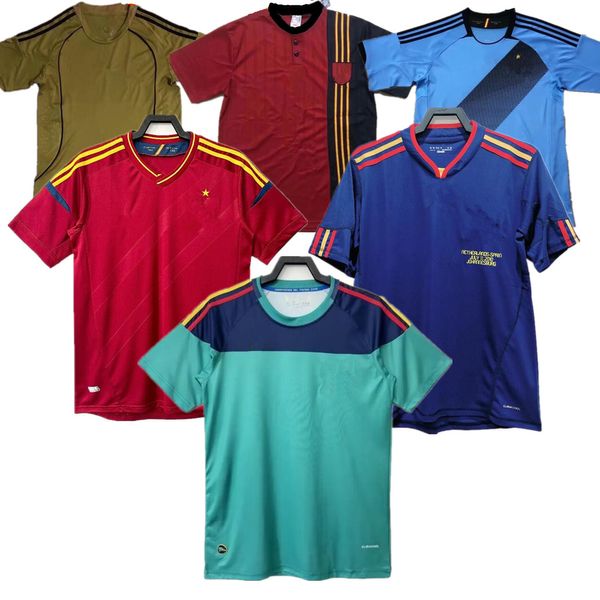 2010 retro camisas de futebol 1996 2002 08 12 Camiseta de futbol RAUL XAVI Hierro LUIS ENRIQUE ALONSO Caminero Iniesta PUYOL PIQUE TORRES Guerrero Guardiola