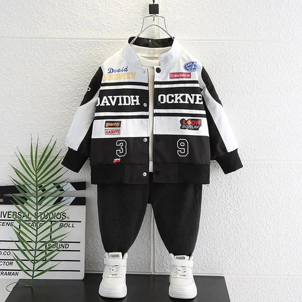 Mode Jungen Motorrad Jacke Kinder Mantel Kinder Herbst Wasserdichte Mantel Hit Nähte Lokomotive Jacke 240304