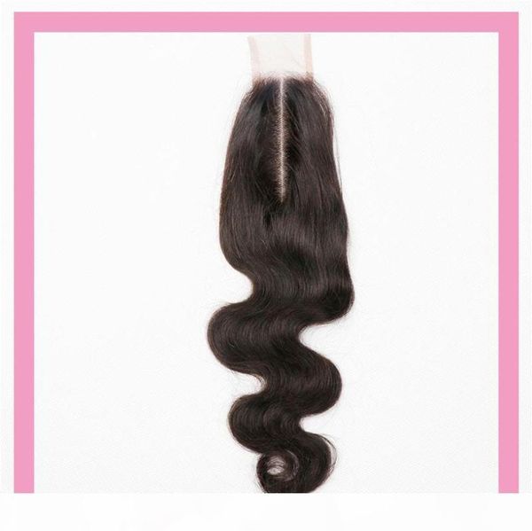 Cabelo virgem brasileiro 2x6 fechamento de renda parte intermediária barato 26 cor natural onda corporal produtos de cabelo 820inch1697070