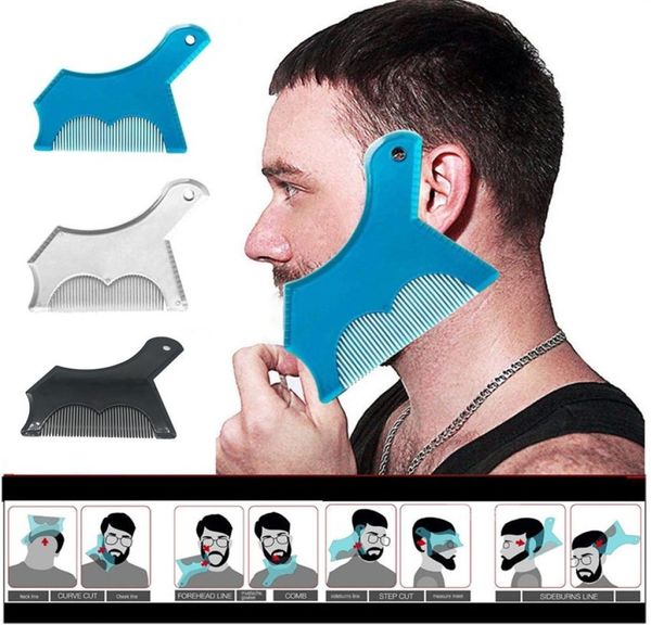 Novo design inovador ferramenta de modelagem de barba aparador modelo guia ferramenta de barbear para homens039s fashion2094404
