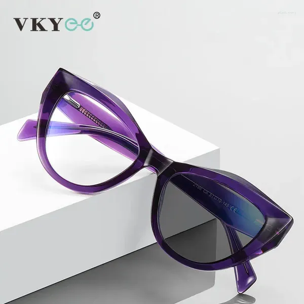 Солнцезащитные очки Vkyee Butterfly Rame Recape Eyewear можно настроить рецептурные бокалы для модного дизайна Anti Blue Light Myopia 2166