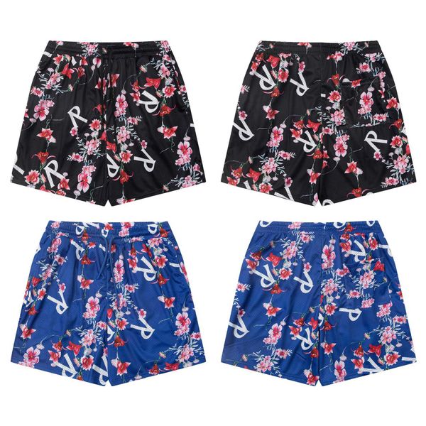 Summer Rep London Trendy Brand Volldruck-Blumen-Mesh-Strandshorts, Unisex-Charge