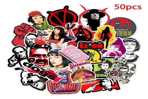 50 pzSet Classic Cool Movies Personaggi Adesivi Impermeabili per Skateboard Valigia Bagagli Chitarra Laptop Graffiti Adesivi Motor6457852