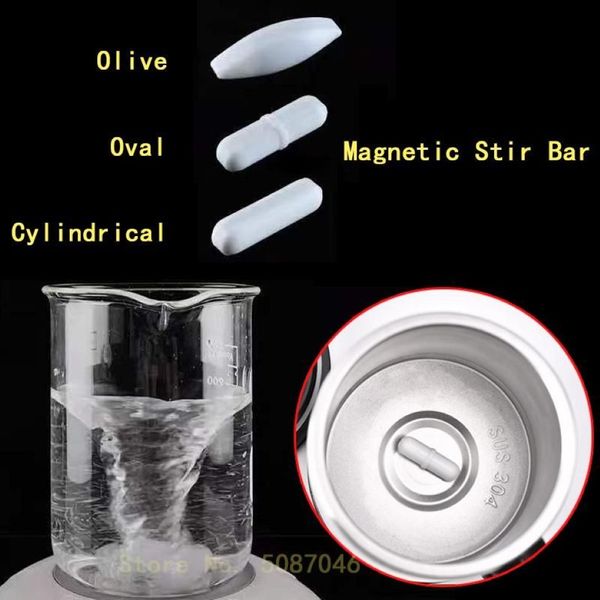 Tazze Oliva Ovale Cilindrica Barra di agitazione magnetica a 3 stili Tazza con agitazione automatica automatica Asta per tazza Non corrosiva317f