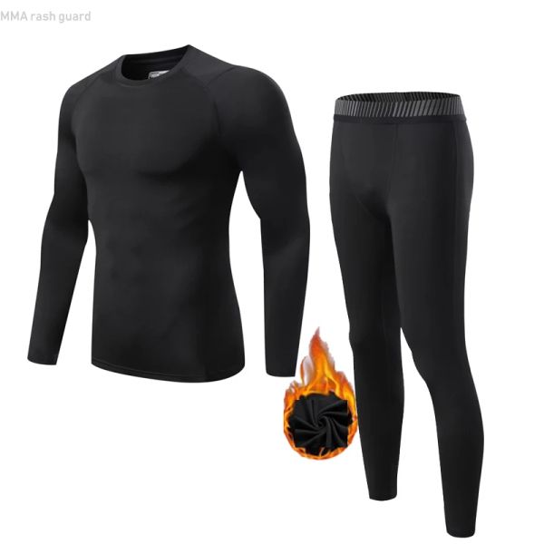 Roupa íntima esportes de roupas íntimas térmicas Men talhas de camisetas de compressão Leggings Crianças Crianças Inverno Primeira camada Jogging Skin Care Kits