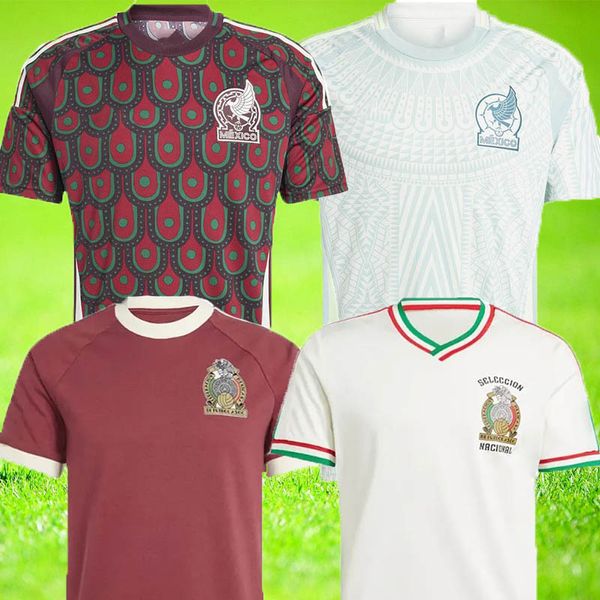 2024 2025 México camisa de futebol em casa 24 25 RAUL CHICHARITO LOZANO camisa de futebol masculina uniformes