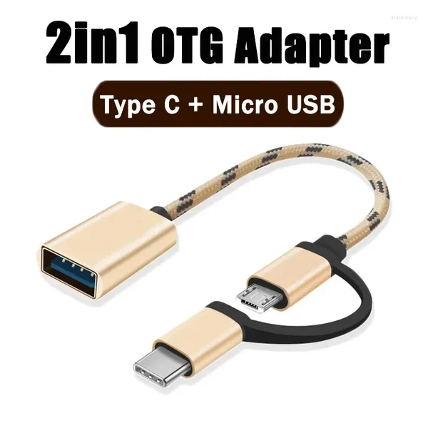 Em 1 tipo C para adaptador USB OTG cabo micro macho USB3.0 fêmea para MacBook Pro Samsung A53