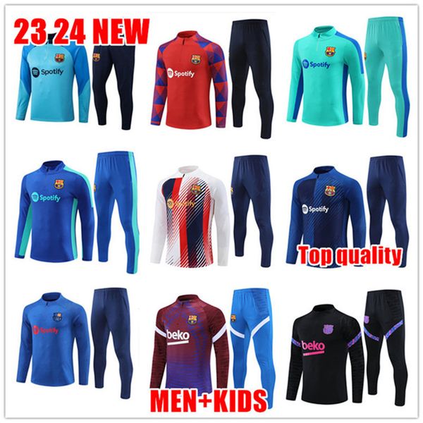 24 25 Neue Barcelonas Spielerversion Fußball-Trainingsanzug Barca SET Erwachsener Jungen-Trainingsanzug 2024 2025 Herren- und Kinder-Trainingsanzüge Camisetas ANSU FATI PEDRI LEWANDOWSKI Top