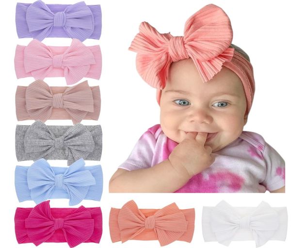 Baby Mädchen Kopfschmuck Kinder Kleinkind Knoten Haarband Stirnband Große Schleife Elastische Haarbänder Süße Boutique Kinder Haarschmuck Z2191713581