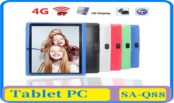 12X7 polegadas Capacitivo Allwinner A33 Quad Core Android 44 câmera dupla Tablet PC 8GB RAM 512MB ROM WiFi EPAD Youtube Facebook Googl7354354