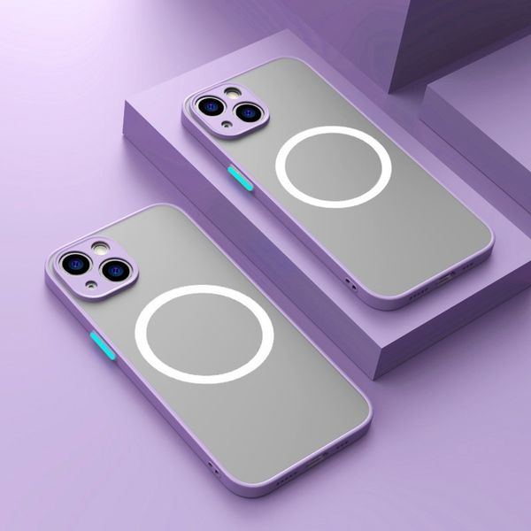 Heißverkaufte hochwertige Magsafe magnetische kabellose Lade-Telefonhüllen für iPhone 15 14 Plus 13 12 Mini 11 Pro Max X XR 8 7 Plus Hautgefühl Objektivschutzhülle Hülle DHL