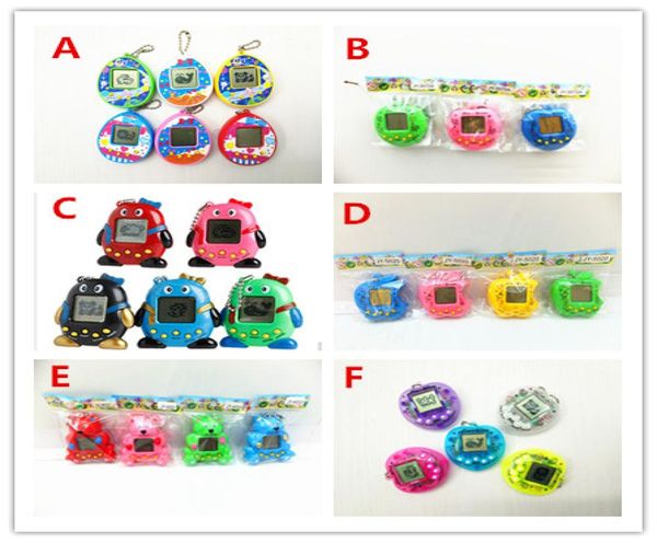 2018 novos animais de estimação eletrônicos tamagotchi brinquedos 90s nostálgicos 168 animais de estimação em um virtual cyber pet brinquedo 6 estilo tamagochi pinguins toy4104873