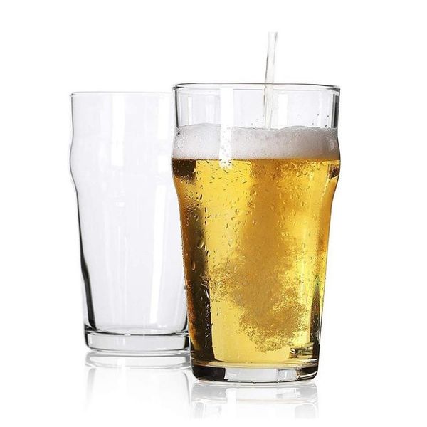 Pint-Glas, britischer Stil, Imperial-Biergläser, englisches Pub-Ale-Glas, einzigartiges Design, 2er-Set, 4 Weingläser291e