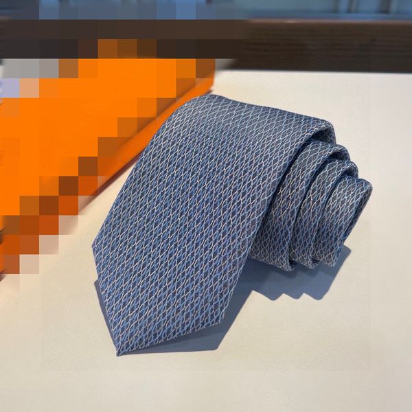 2024 Nuovi uomini lega la cravatta di seta di moda 100% Lettera di design cravatta jacquard classica intrecciata fatta a mano per le cravatte casual e commerciali con scatola originale con scatola originale