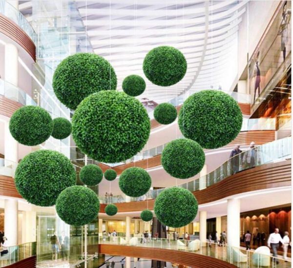 2 pçs grande verde planta artificial bola topiária árvore buxo festa de casamento casa decoração ao ar livre plantas grama de plástico ball9631815