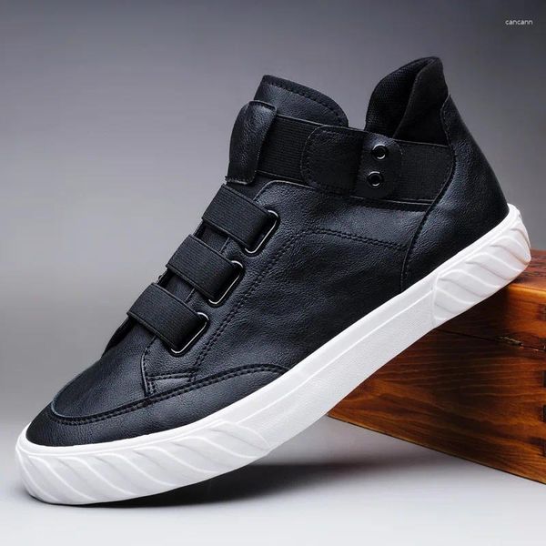 Sapatos Casuais Primavera Masculino Couro Sola Macia Feijão Moda Condução 9857