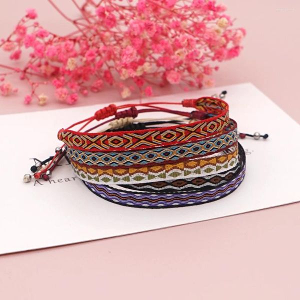 Charm Bilezikler Go2boho Kumaş Kadınlar İçin Kumaş 2024 Yerli Stil Bilezik Pulsera Etnik Tibet Takı Dostluk Kabile Bilek Bandı