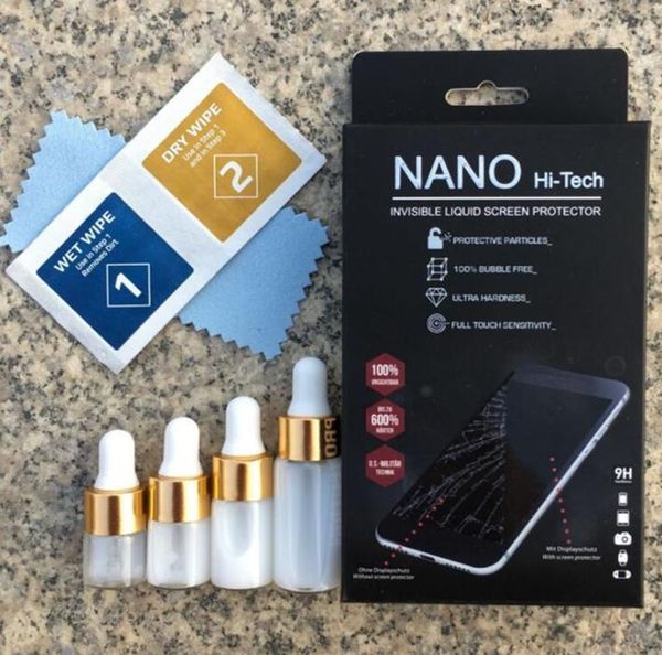 Protetor de tela líquido de revestimento nano de 1ML 3ML 5ML para filme protetor de tela de vidro universal para todos os smartphones 9H 4D 5D totalmente curvado gla9215276