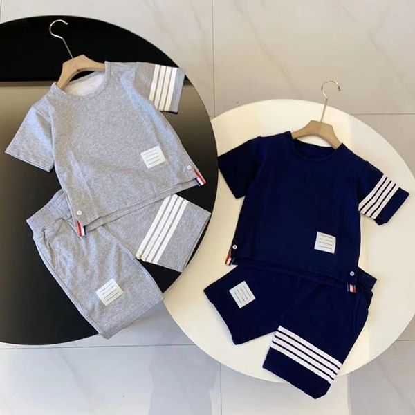 Estate Nuovo prodotto Bambini Classic TB T-shirt a maniche corte Pantaloncini Set Moda casual Edizione coreana Set Abbigliamento per bambini