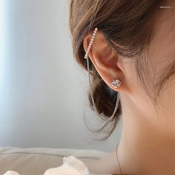 Stud Küpe 2024 LY LYLIES EAR SAPE AKSESUAR MODA KADIN KIZ GEÇER KEAPLER RHINESTONES ZİNCİR BOULL D'OREILLE