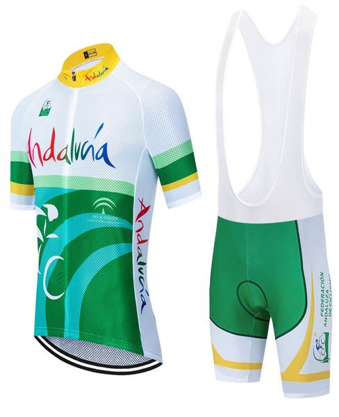 UCI 2020 Pro TEAM ANDALUZA Radtrikot-Set, Sommer, atmungsaktiv, MTB, Fahrradbekleidung, Trägerhose, Ropa Ciclismo2936141