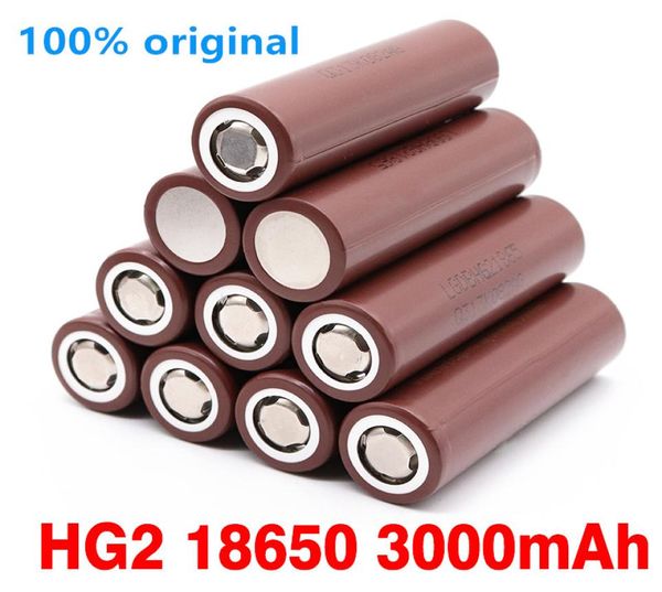 100 nova bateria recarregável original hg2 18650 3000mah 36v dedicada para power9654918